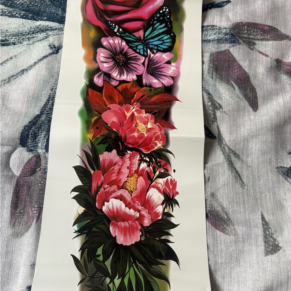 Full sleeve temporary tattoos take a week to fall off.
